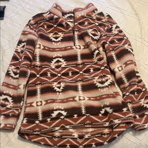 Vanilla Bay Brown and Cream Patterned Jacket